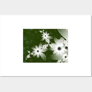 White Flowers Posters and Art